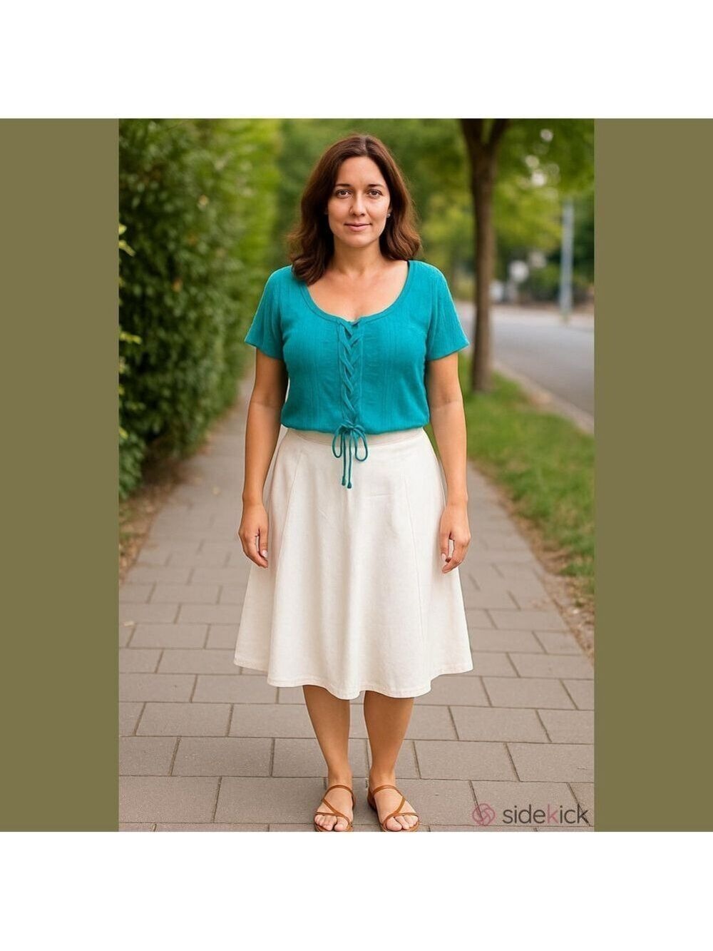 SO scoop neck cropped lace up short sleeve top Woman’s size 3X